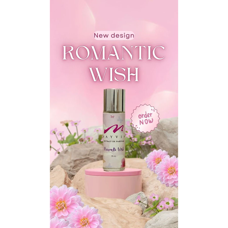 Parfum ROMANTIC WISH - MAYVIN ROMANTIC WISH inspirasi dari VICTORIA SECRET ROMANTIC WISH adalah parfum dengan tingkat extra...
